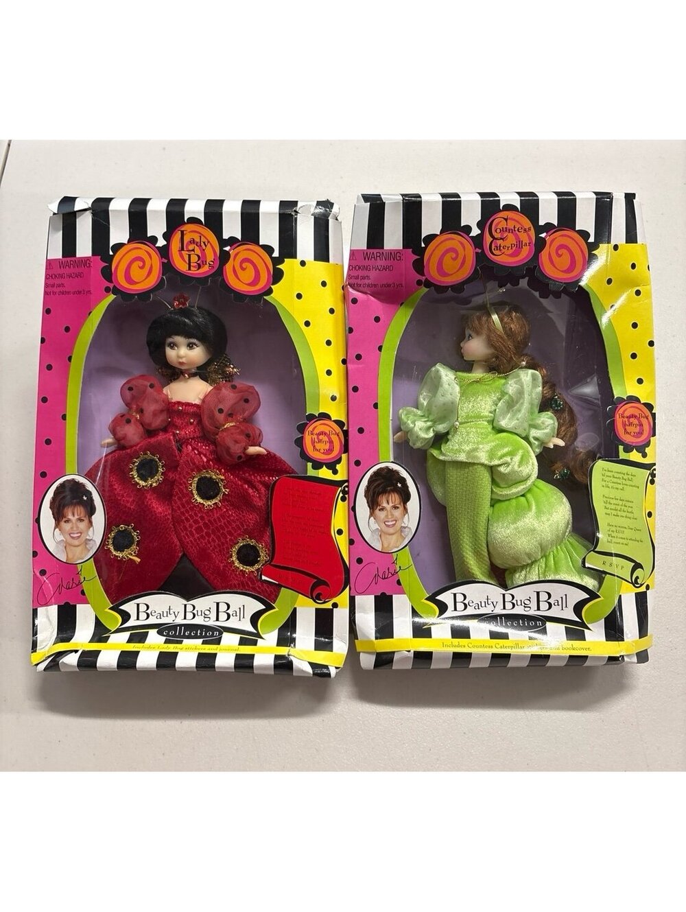 Vintage Beauty Bug Ball Collection Doll Lot - Lady Bug & Countess Caterpillar